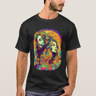 Camiseta Hippies espaciais coloridos - Moda Legal de divers