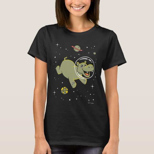 Camiseta Hippo Animais No Espaço (Frente)