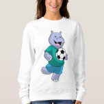 Camiseta Hippo as Soccer player with Soccer<br><div class="desc">This design is the perfect gift for a birthday,  Christmas and other celebrations. It is suitable for women,  men and kids.</div>