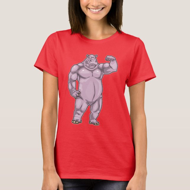 Camiseta Hippo Bodybuilder Bodybuilding (Frente)