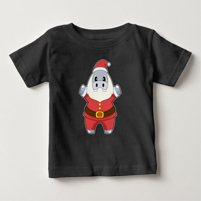 Camiseta Hippo Christmas Papai Noel (Frente)