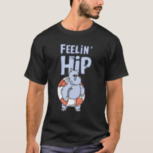 Camiseta Hippo com óculos de sol Piscina flutuante Feelin H