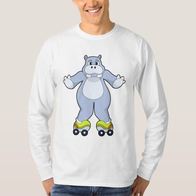 Camiseta Hippo com skates Roller (Frente)