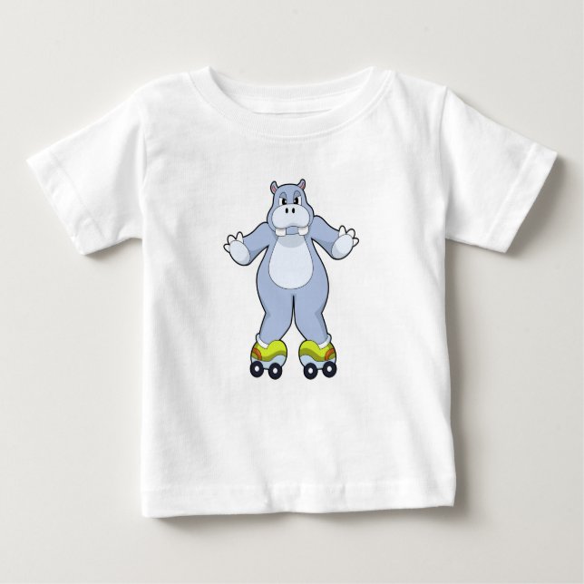 Camiseta Hippo com skates Roller (Frente)