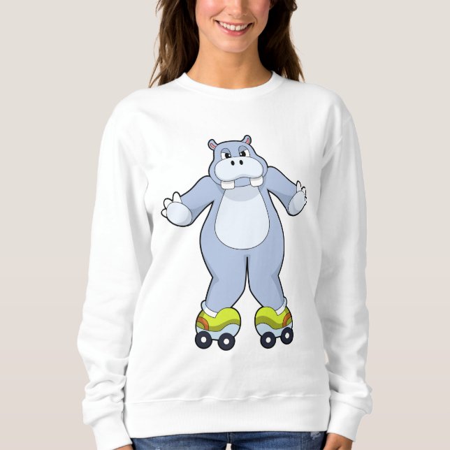 Camiseta Hippo com skates Roller (Frente)