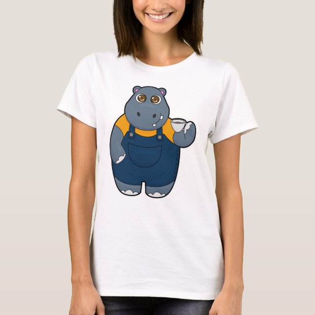 Camiseta Hippo com Taça de Café (Frente)