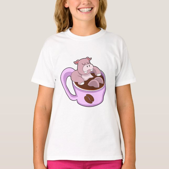 Camiseta Hippo com Taça de Café (Frente)