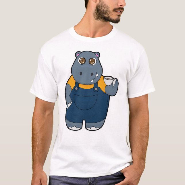 Camiseta Hippo com Taça de Café (Frente)
