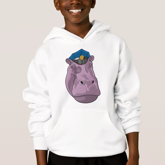 Camiseta Hippo como agente da Polícia (Frente)