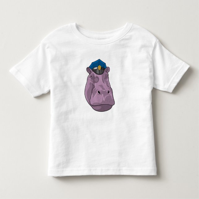 Camiseta Hippo como agente da Polícia (Frente)
