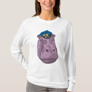 Camiseta Hippo como agente da Polícia