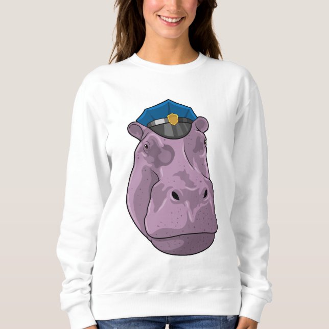 Camiseta Hippo como agente da Polícia (Frente)