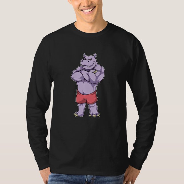 Camiseta Hippo como Bodybuilder extreme (Frente)