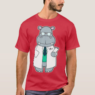 Camiseta Hippo como Doutor com Fumaça