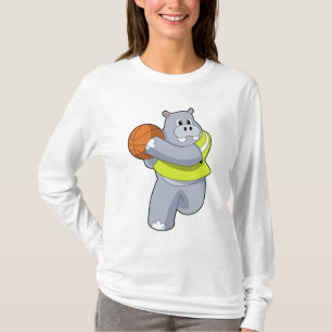 Camiseta Hippo como jogador de basquete com basquete.PNG