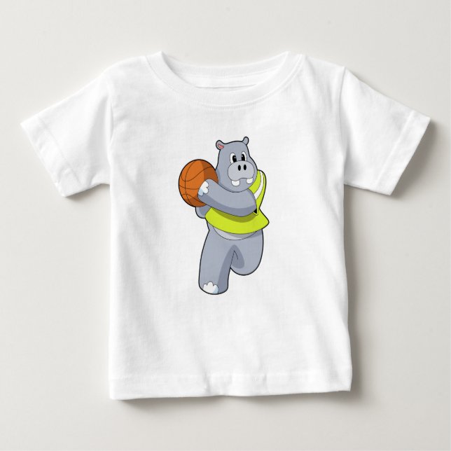 Camiseta Hippo como jogador de basquete com basquete.PNG (Frente)