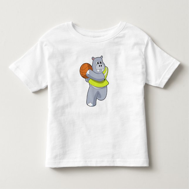 Camiseta Hippo como jogador de basquete com basquete.PNG (Frente)