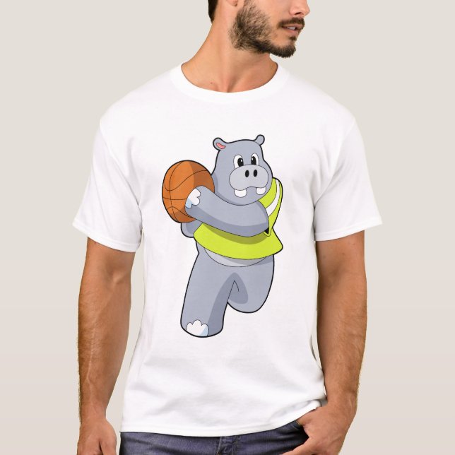 Camiseta Hippo como jogador de basquete com basquete.PNG (Frente)