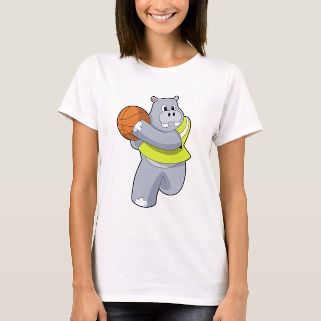 Camiseta Hippo como jogador de basquete com basquete.PNG (Frente)