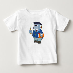 Camiseta Hippo como Professor com Livro