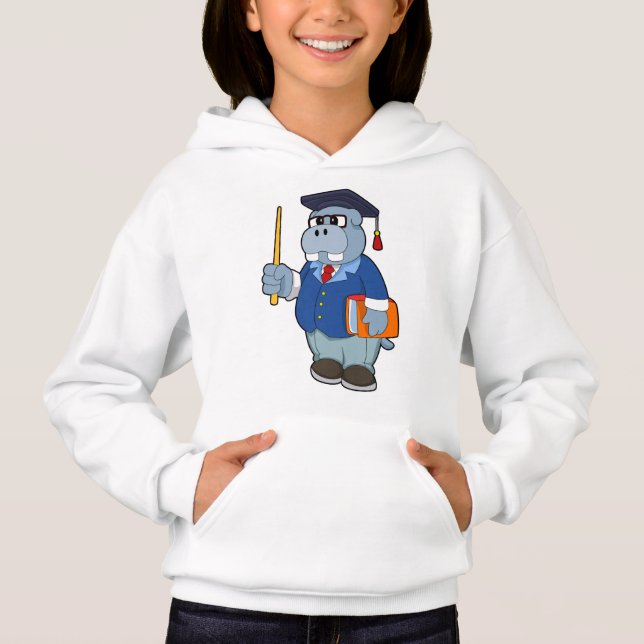 Camiseta Hippo como Professor com Livro (Frente)
