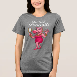 Camiseta Hippo de grande brilho - fabuloso espelho