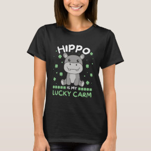 Camiseta Hippo é minha Rua sortuda de Carm Shamrock. Dia de