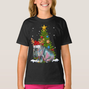 Camiseta Hippo Fiona Árvore de Natal Hippopotamus
