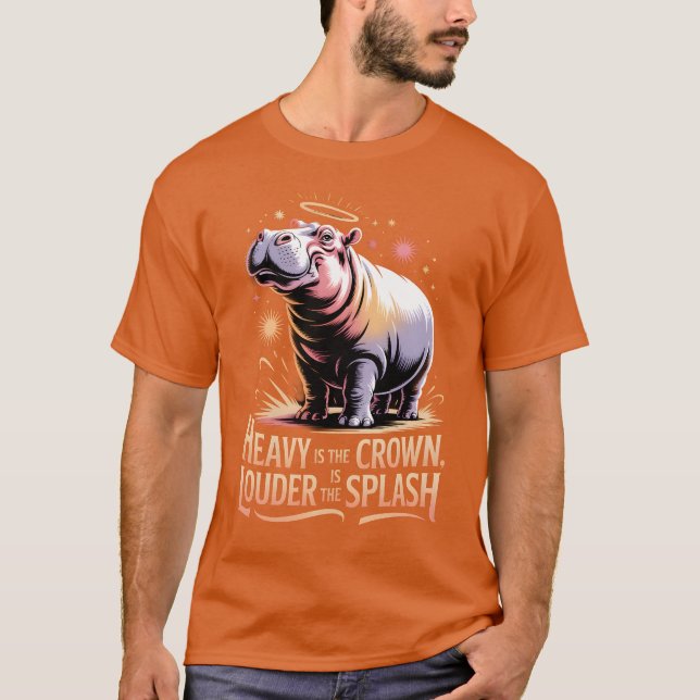 Camiseta Hippo – Heavy Crown, Loud Splash (Frente)