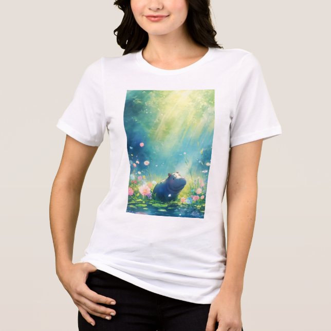 Camiseta Hippo Magical Pond Meadow (Frente)