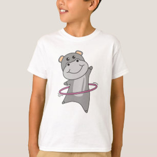 Camiseta Hippo Os Animais Cutes Do Esporte Hullern Hippo