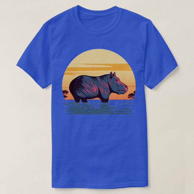 Camiseta Hippo retro 1 (Frente do Design)
