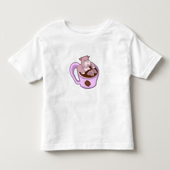Camiseta Hippo with Cup of Coffee (Frente)