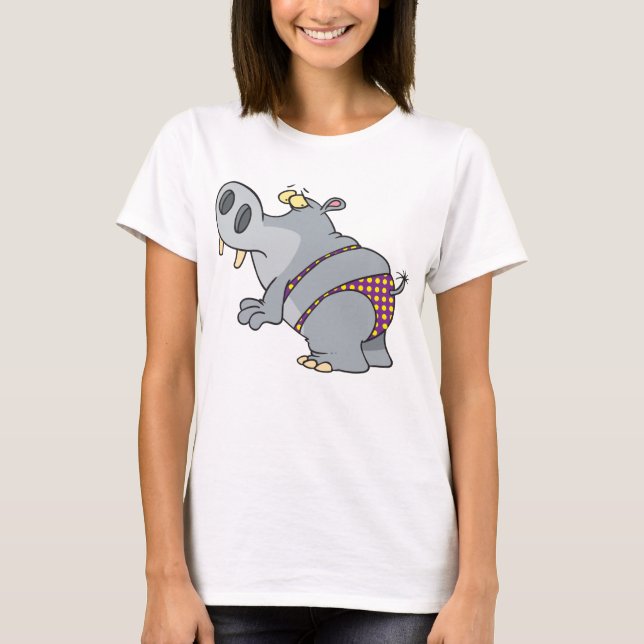 Camiseta Hippopotamus Em Bikini (Frente)
