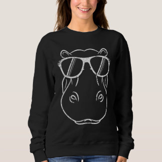 Camiseta Hippopotamus Vestindo óculos Sunglass Hippo Animal