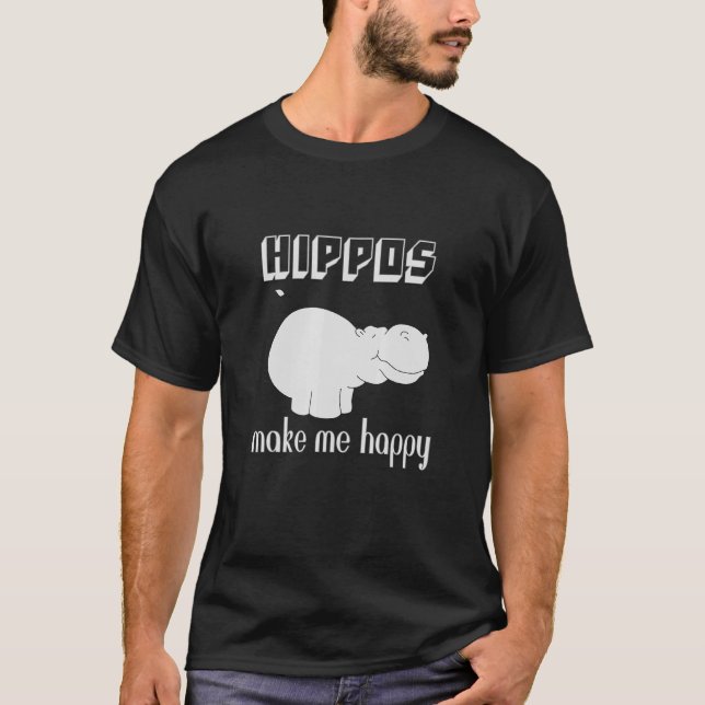 Camiseta Hippos Me Faz Feliz (Frente)