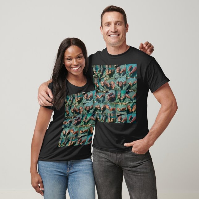 Camiseta Hippos no Play: Um Paraíso Pond (Unissex)