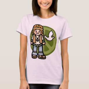 Camiseta hippy. anca