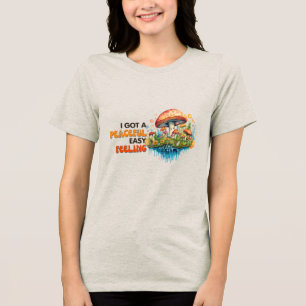 Camiseta Hippy Boho Cogumelo Paz Trippy