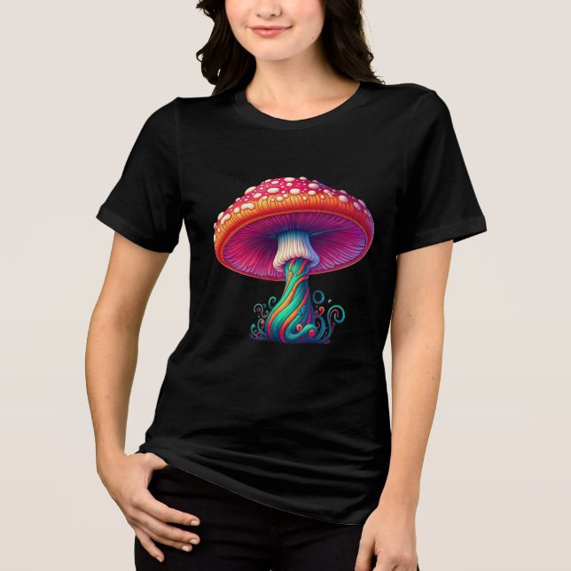 Camiseta Hippy Boho Mushroom – 60s 70s Fashion (Frente)