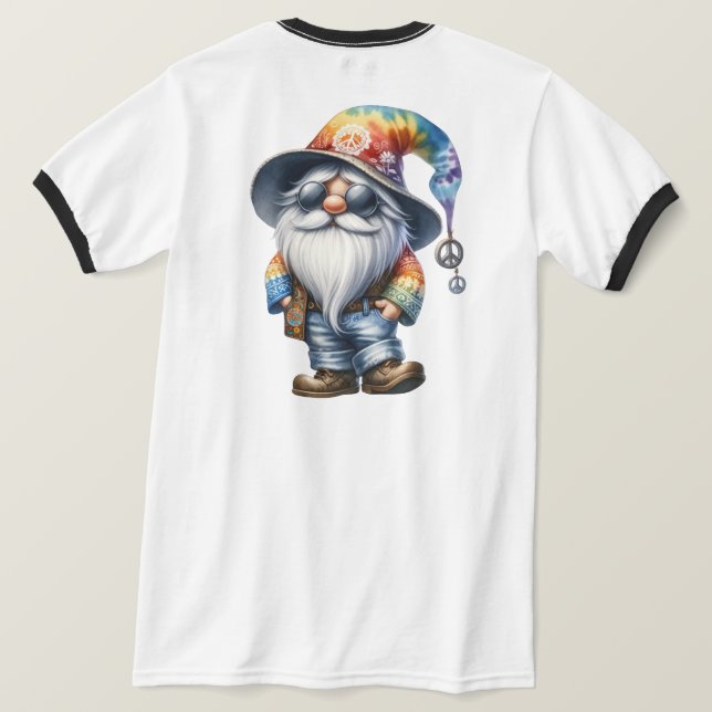 Camiseta Hippy Gnomo (Verso do Design)