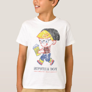 Camiseta Hipster Boy angustiou a ilustração de paródia d
