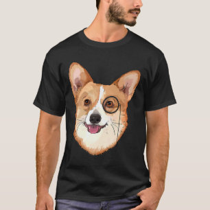 Camiseta Hipster Corgi Com Monocles Corgi