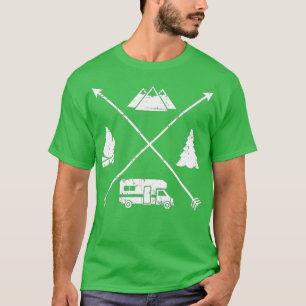 Camiseta Hipster de acampamento RV