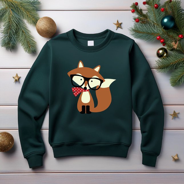 Camiseta Hipster de Natal Fox (Criador carregado)
