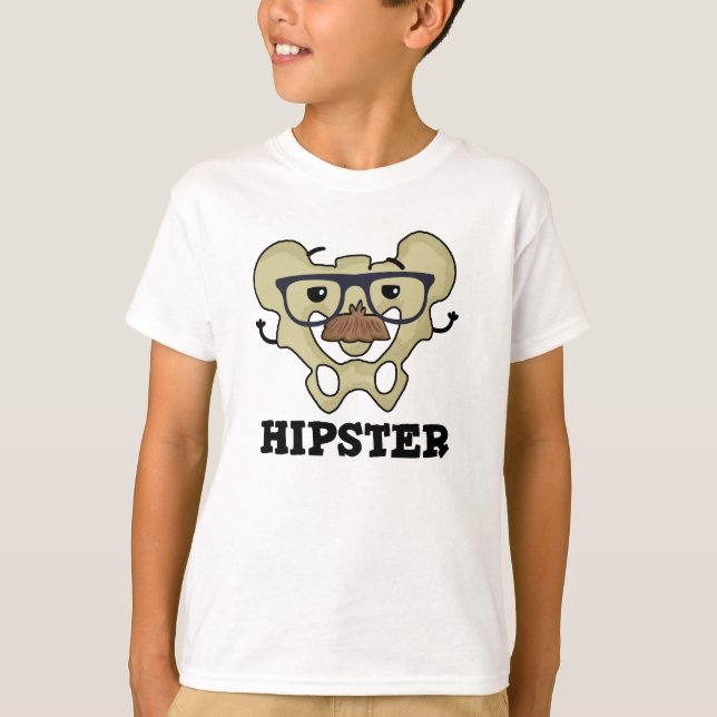 Camiseta Hipster Engraçado Anatomia do Osso da anca (Frente)