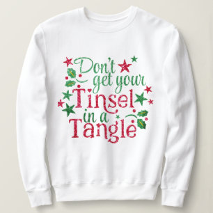 Camiseta Hipster Feriado Tinsel no Natal dos Papais noeis T