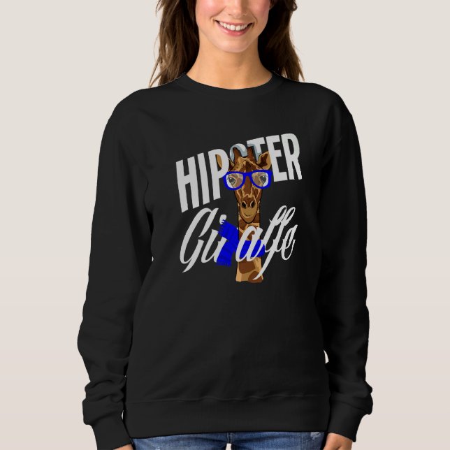 Camiseta Hipster Giraffe With Glasses  Giraffe (Frente)