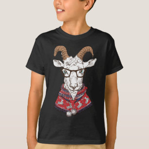 Camiseta Hipster Goat feio doce de Natal