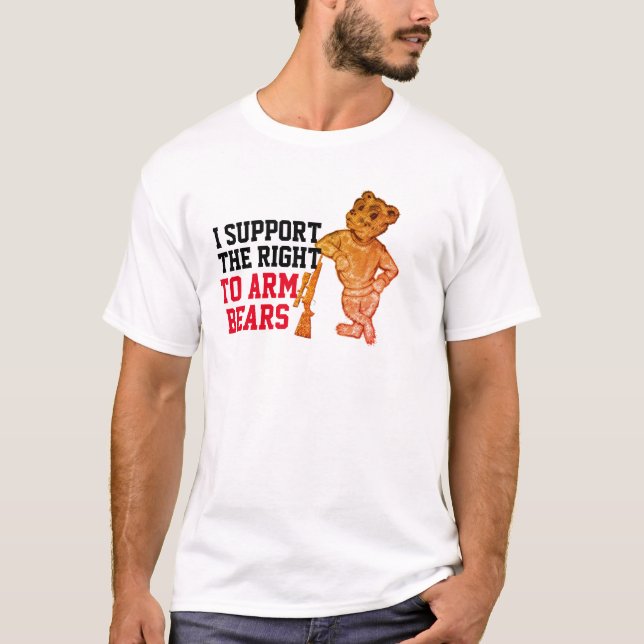Camiseta Hipster I Suporta o Direito de Arme Bears engraçad (Frente)